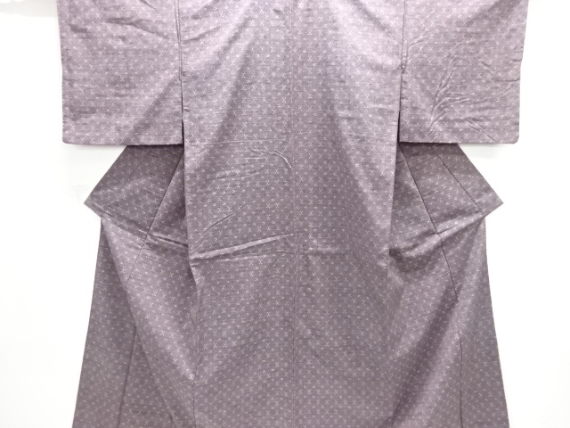 JAPANESE KIMONO / SILK / HAND WOVEN TSUMUGI / KASURI PATTERN